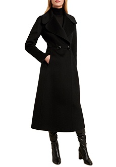 Двубортное макси-пальто в стиле riding-coat LUISA SPAGNOLI