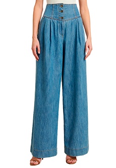 Широкие джинсы с высокой талией LUISA SPAGNOLI