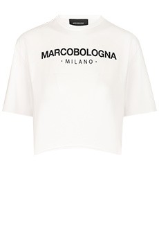 Белая футболка кроп MARCO BOLOGNA