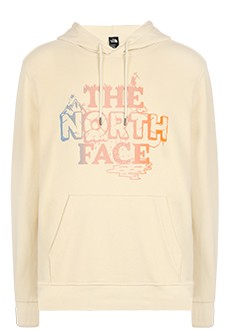 Белое худи с принтом THE NORTH FACE