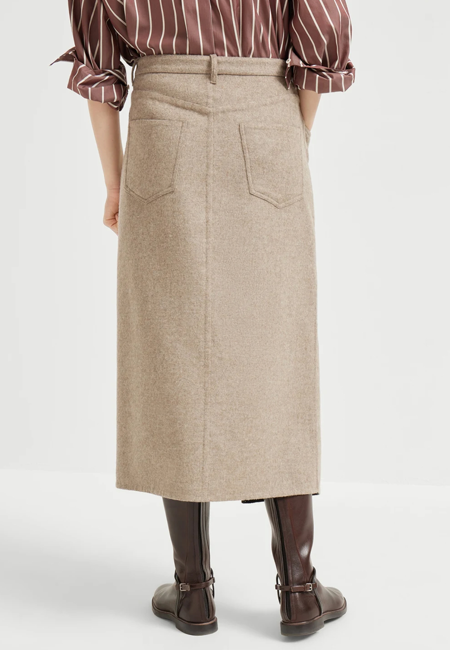 

Юбка BRUNELLO CUCINELLI, Бежевый, Бежевый