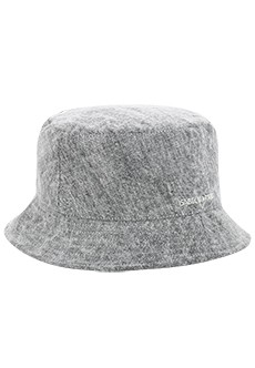 Серая шляпа из денима с вышитым логотипом ISABEL MARANT