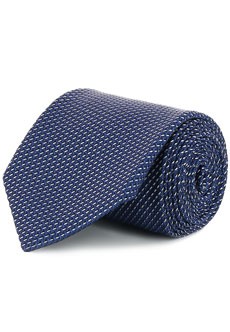 Синий галстук с объемным принтом BRIONI