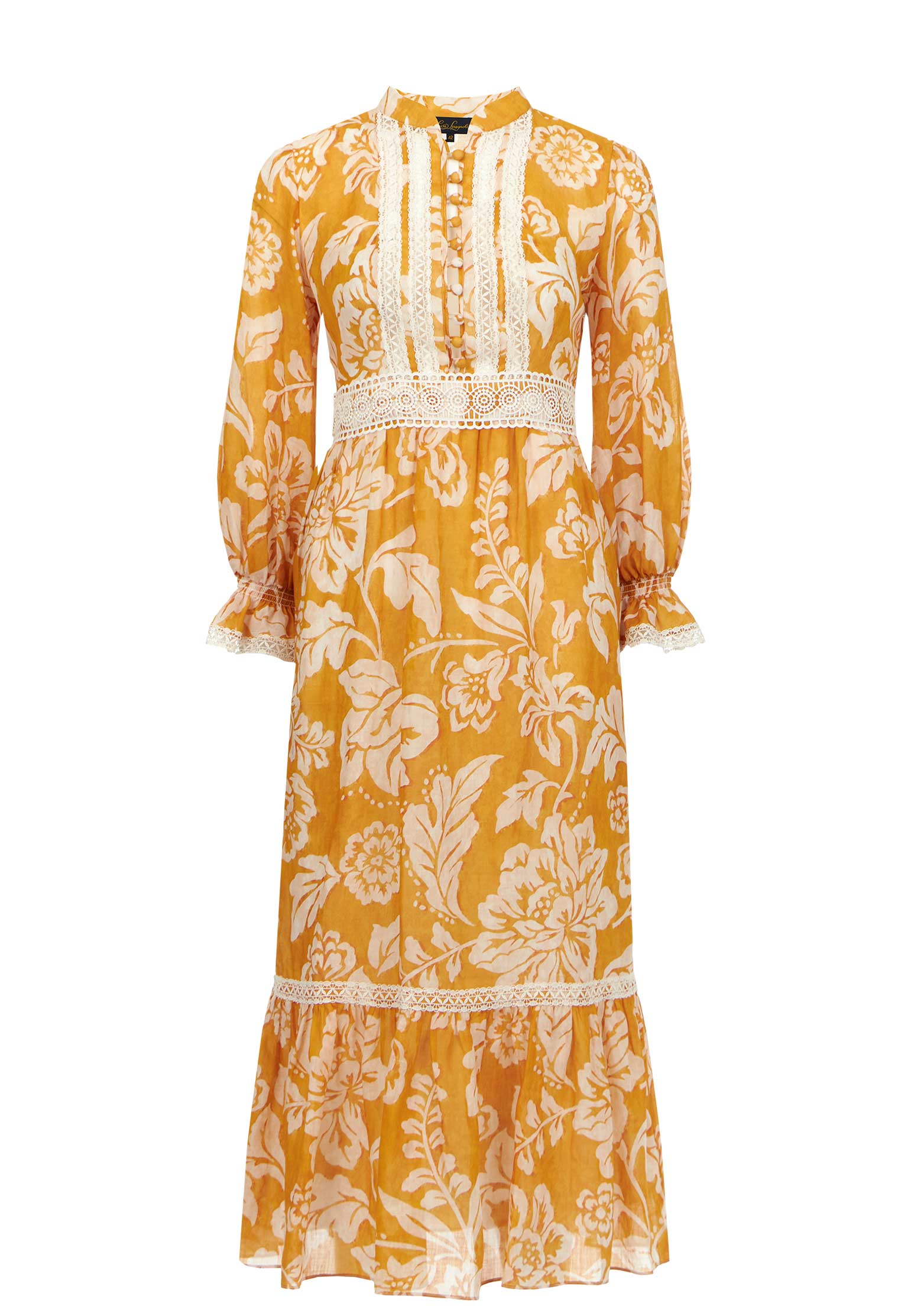Платье LUISA SPAGNOLI Желтый, размер 42