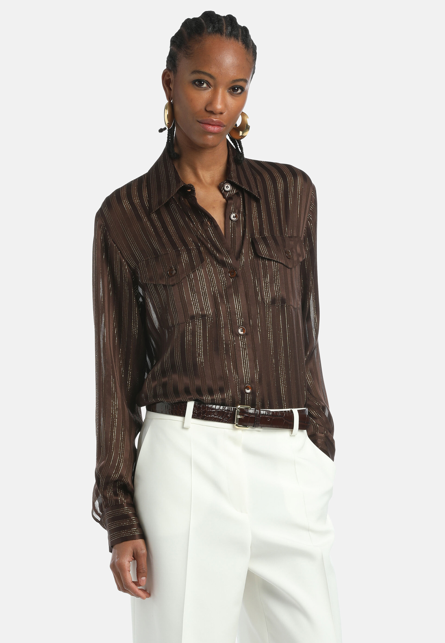 

Блуза LUISA SPAGNOLI, Коричневый, Коричневый