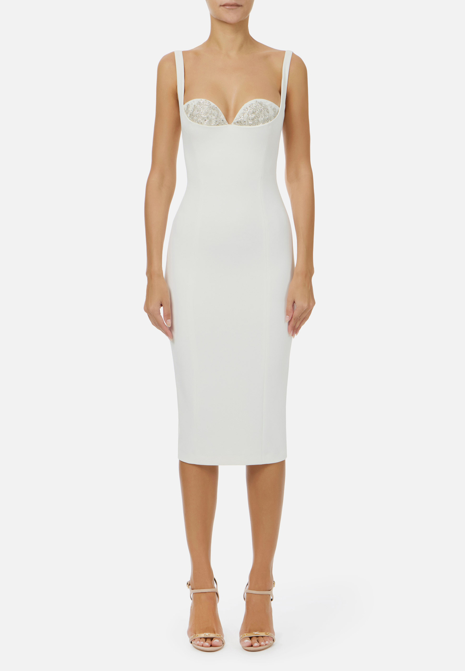 

Платье ELISABETTA FRANCHI, Бежевый, Бежевый