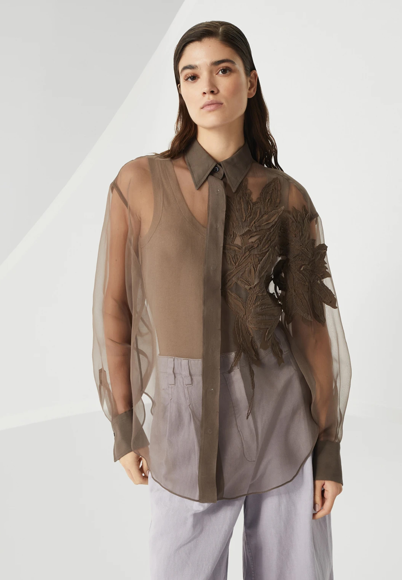 

Рубашка BRUNELLO CUCINELLI, Коричневый, Коричневый