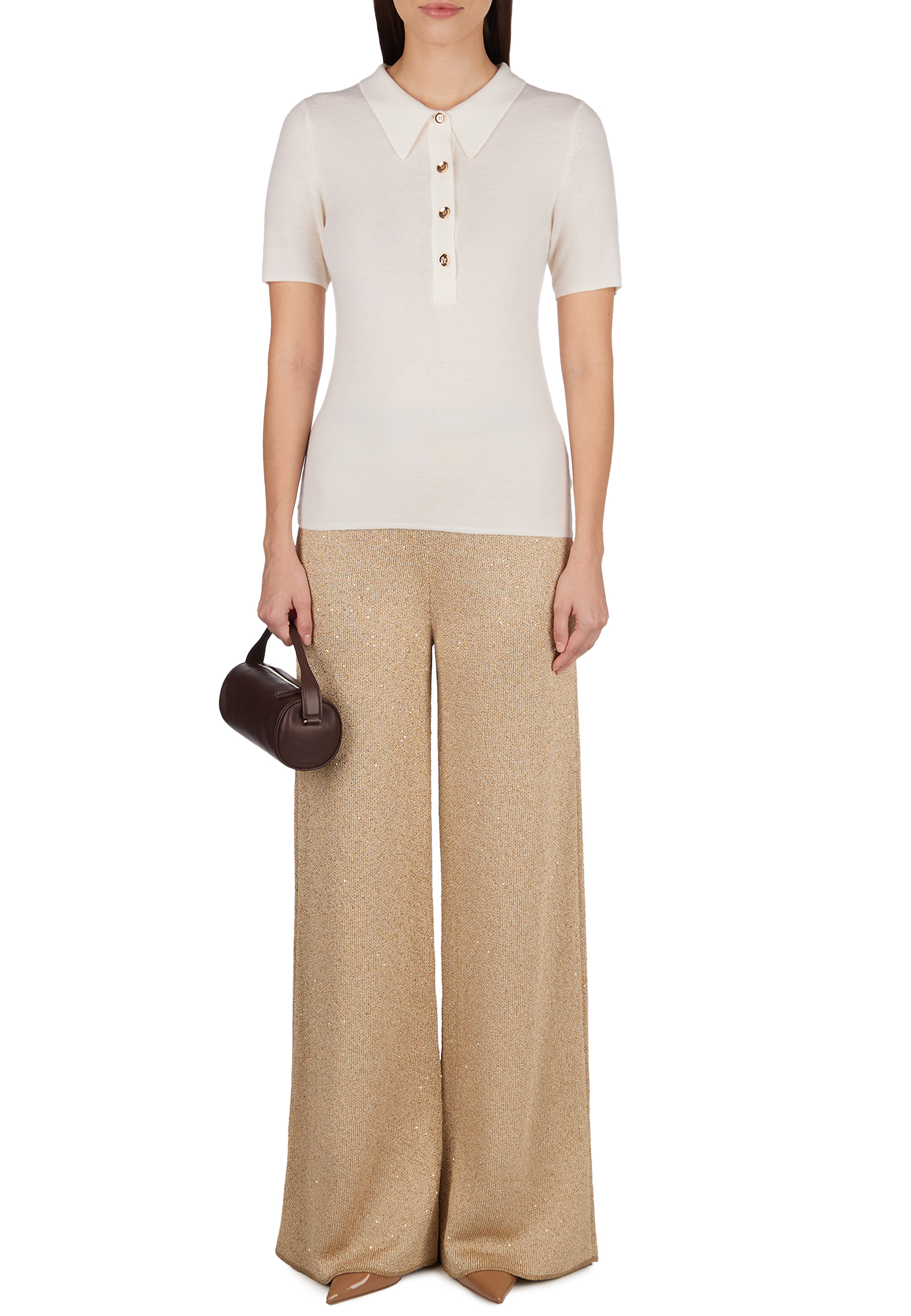 

Брюки LUISA SPAGNOLI, Золотой, Золотой