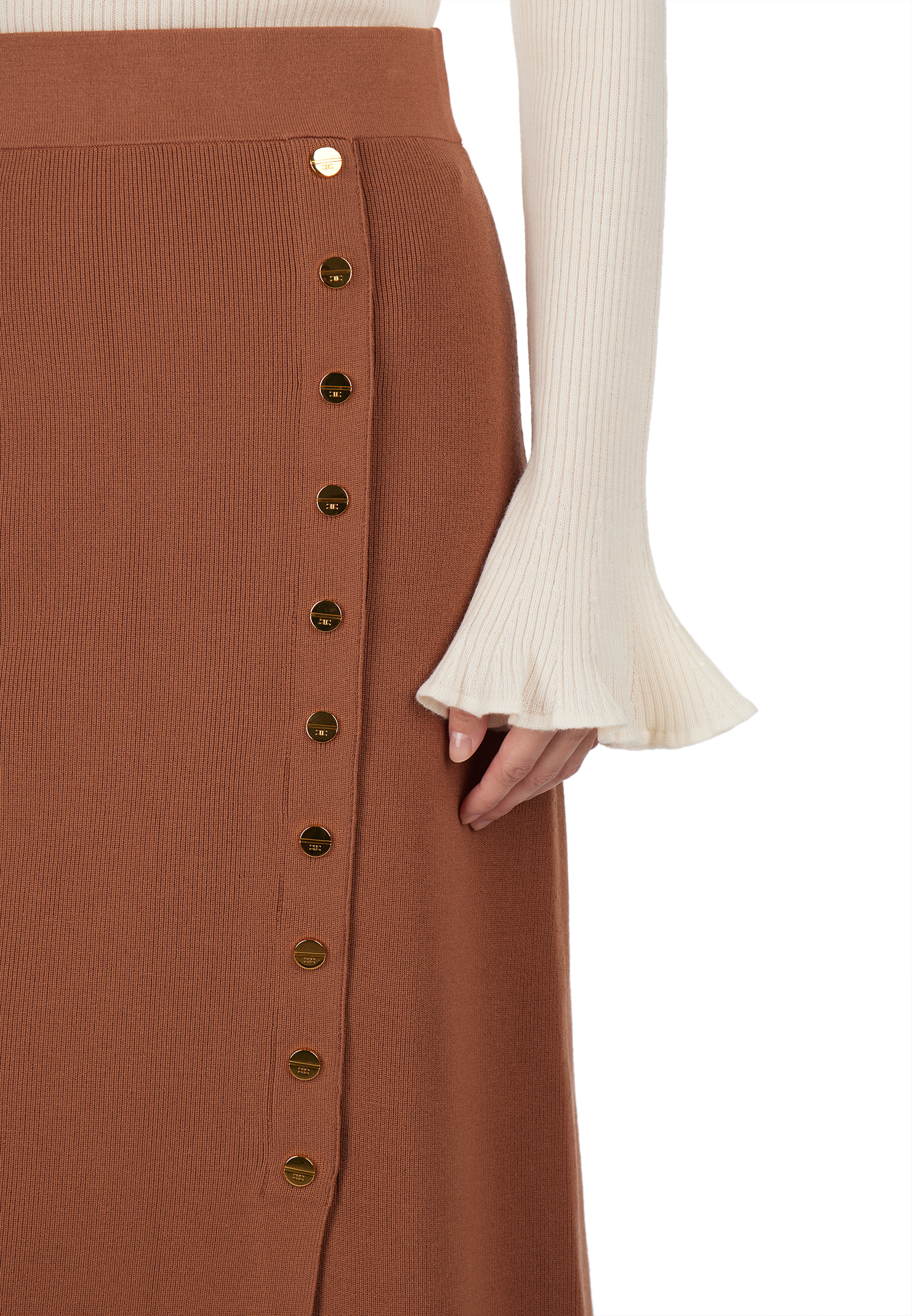 

Юбка ELISABETTA FRANCHI, Коричневый, Коричневый