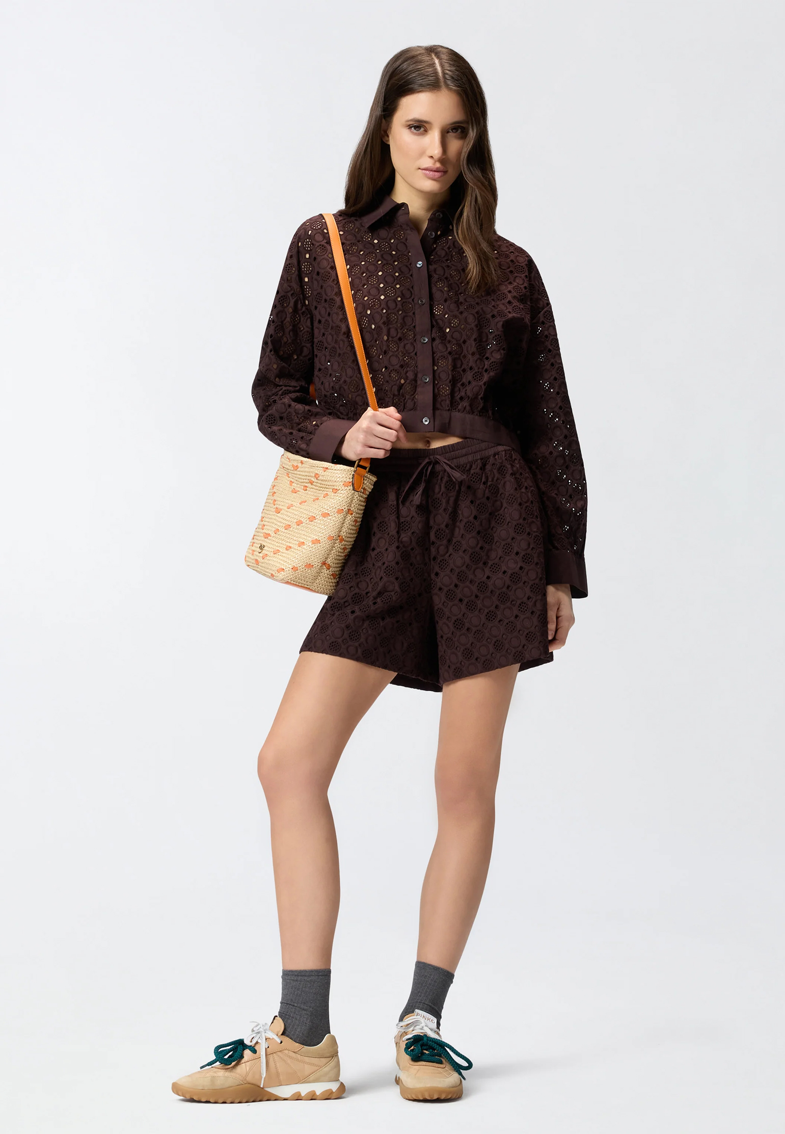 

Шорты PINKO, Коричневый, Коричневый