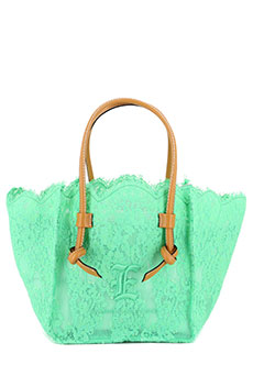 Зеленая сумка-шоппер LoveLace из кружева пэчворк ERMANNO SCERVINO