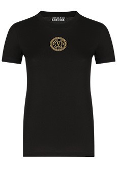 Черная футболка с принтом VERSACE JEANS COUTURE