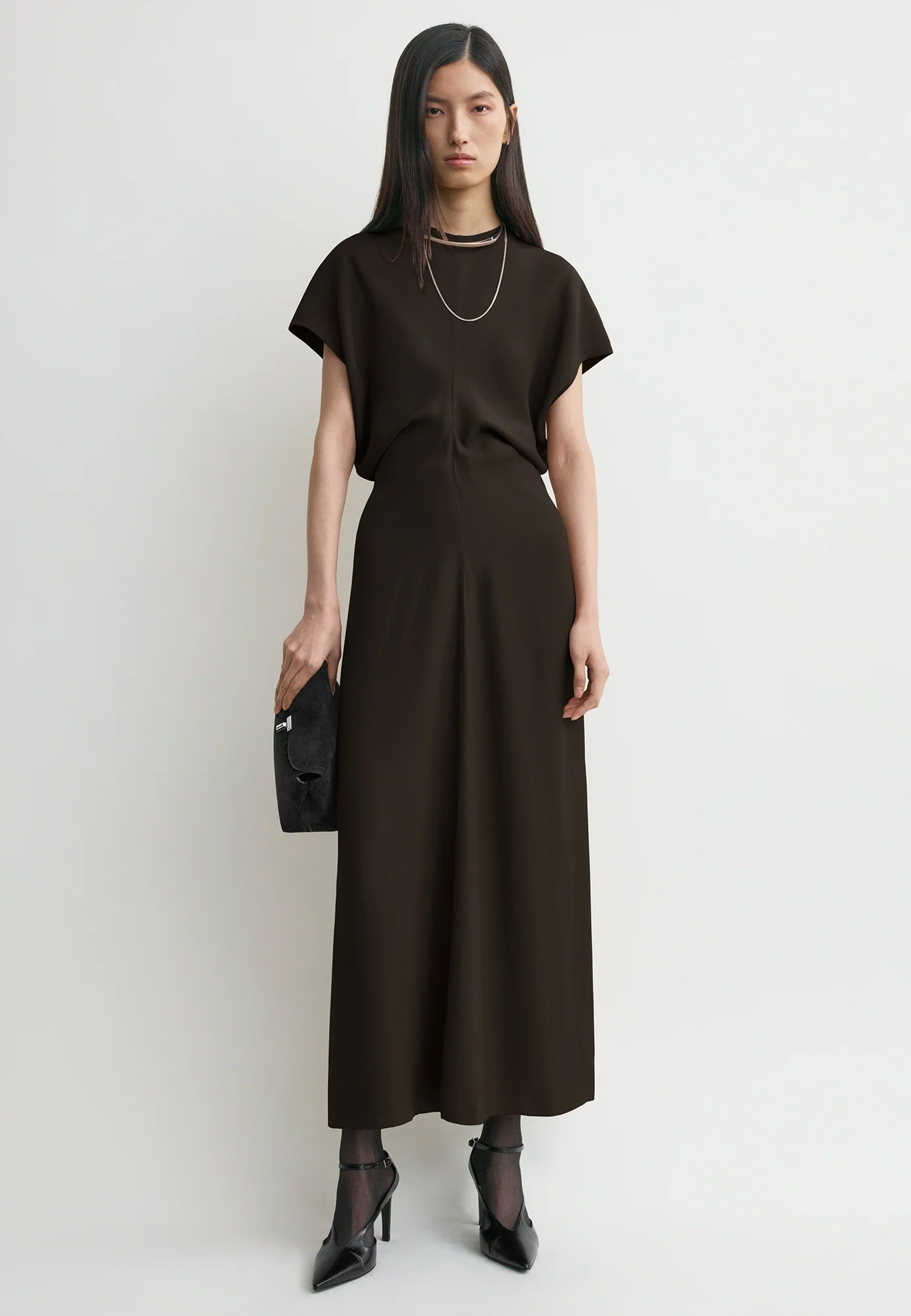 

Платье TOTEME, Коричневый, Коричневый