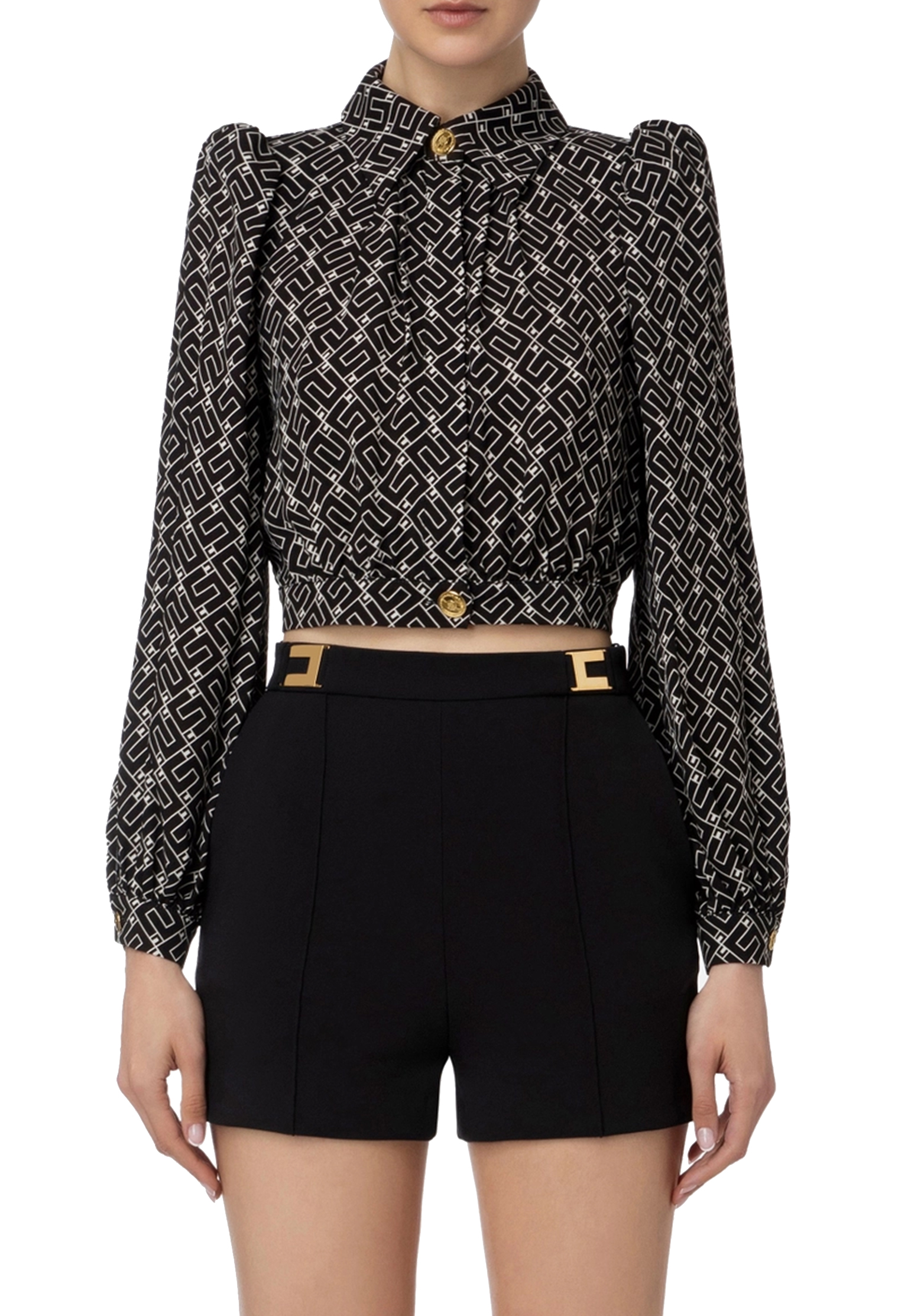 

Блуза ELISABETTA FRANCHI, Черный, Черный