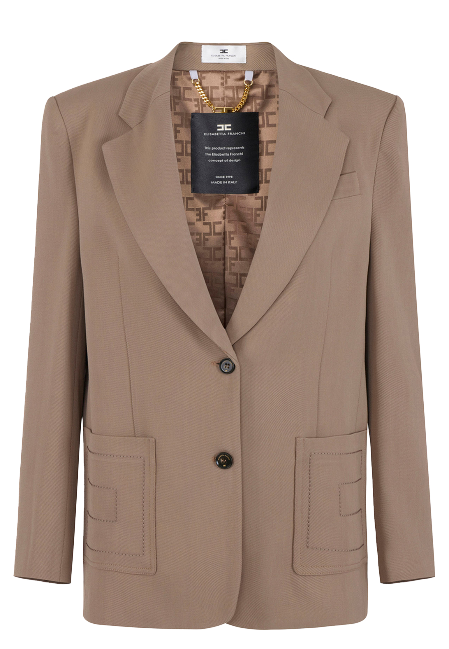 

Жакет ELISABETTA FRANCHI, Бежевый, Бежевый