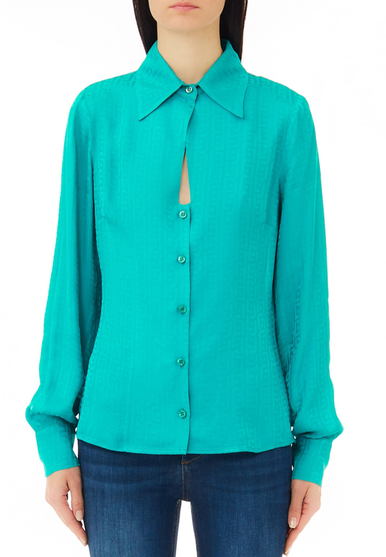 Блуза LIU JO Зеленый, размер 42 169896 - фото 1