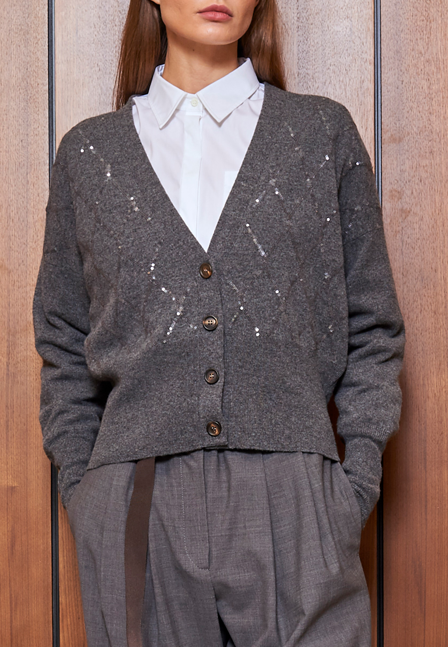 

Кардиган BRUNELLO CUCINELLI, Серый, Серый