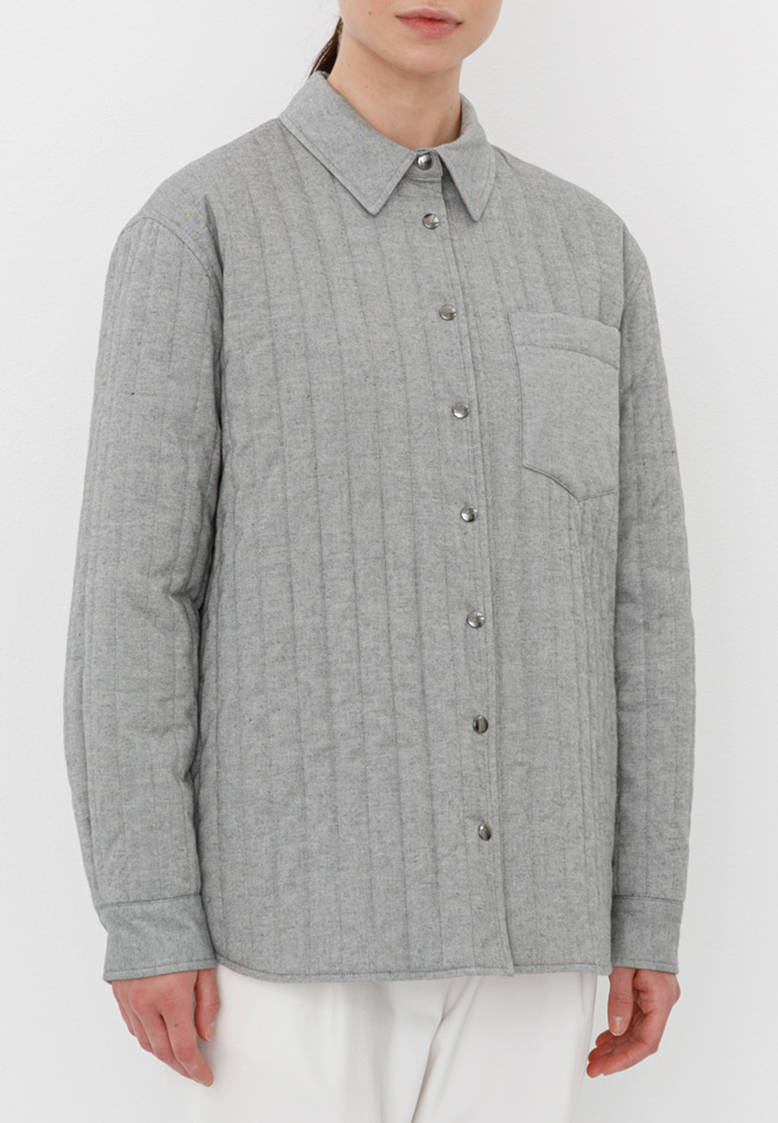Рубашка PESERICO EASY Серый, размер 42 147637 - фото 1