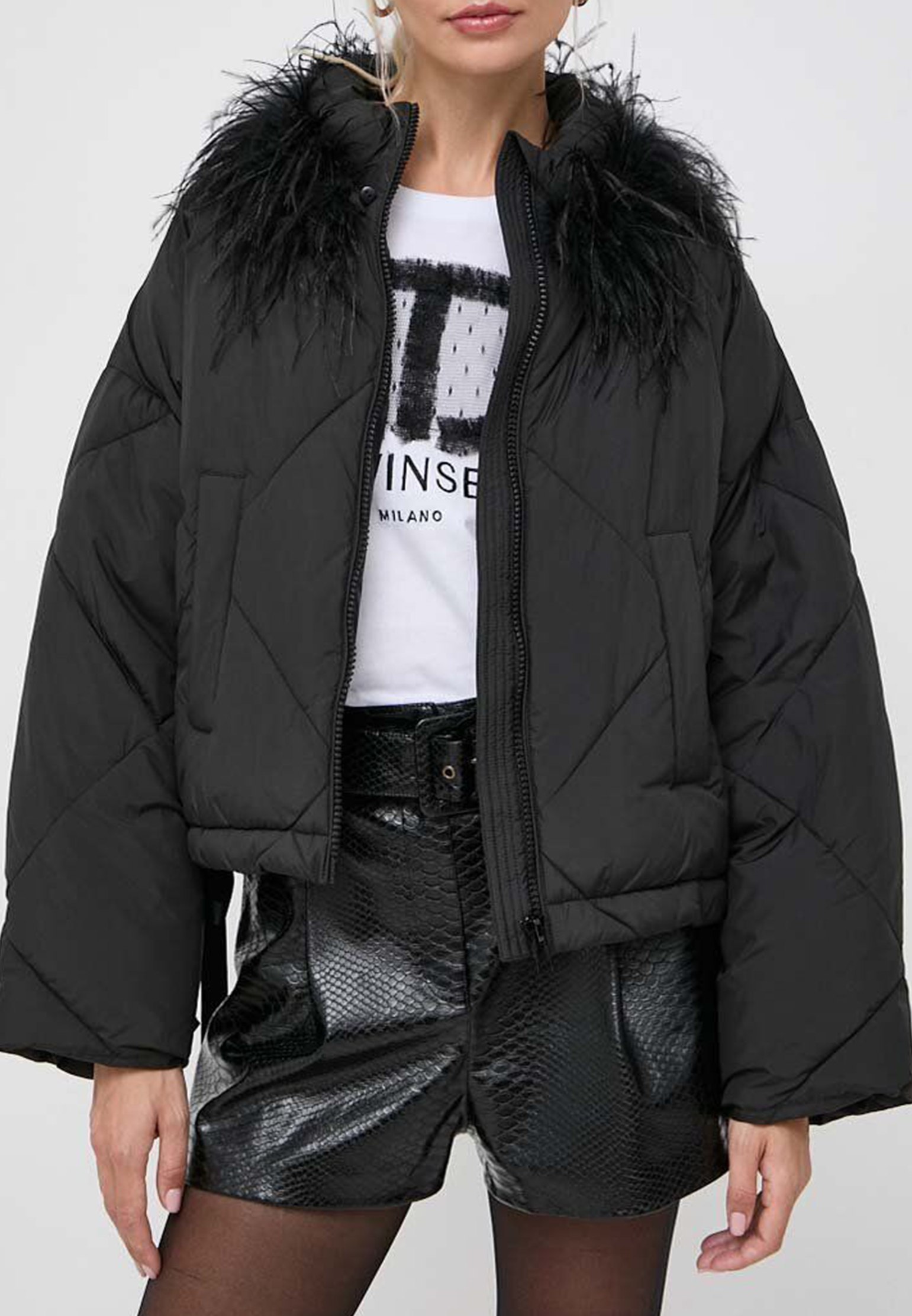 Куртка TWINSET Milano Черный, размер 38 164854 - фото 1