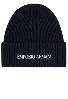 Синяя шапка EMPORIO ARMANI