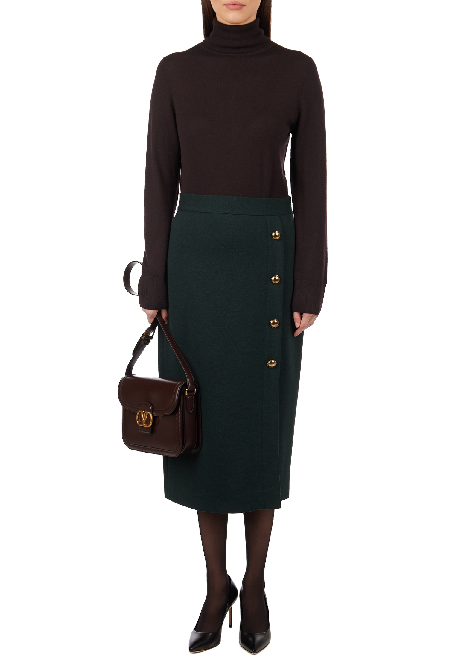 

Водолазка ALLUDE, Коричневый, Коричневый