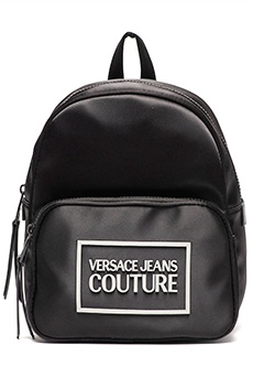 Черный рюкзак с логотипом VERSACE JEANS COUTURE