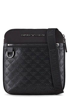 Черная сумка через плечо с логотипом EMPORIO ARMANI