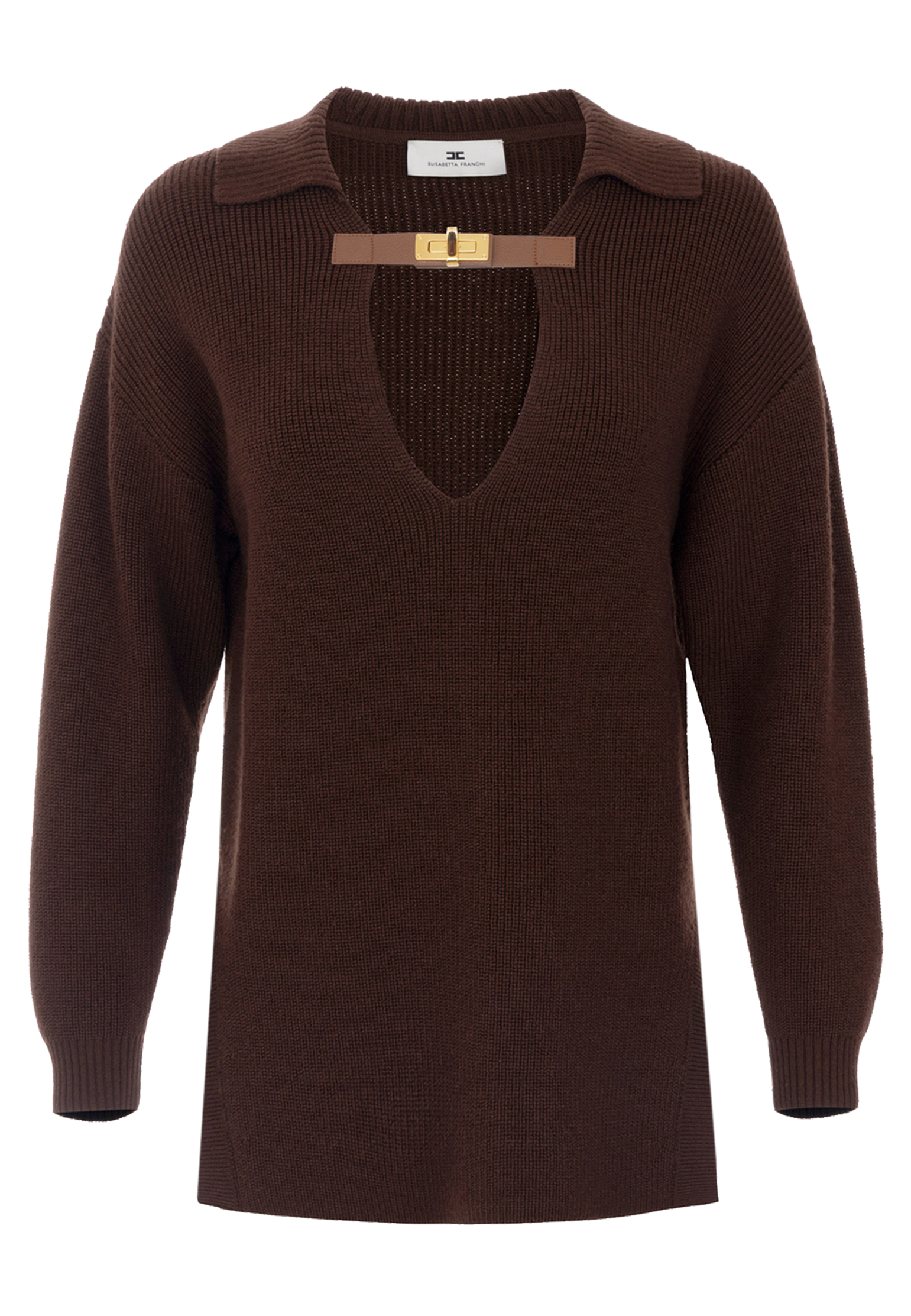 

Джемпер ELISABETTA FRANCHI, Коричневый, Коричневый