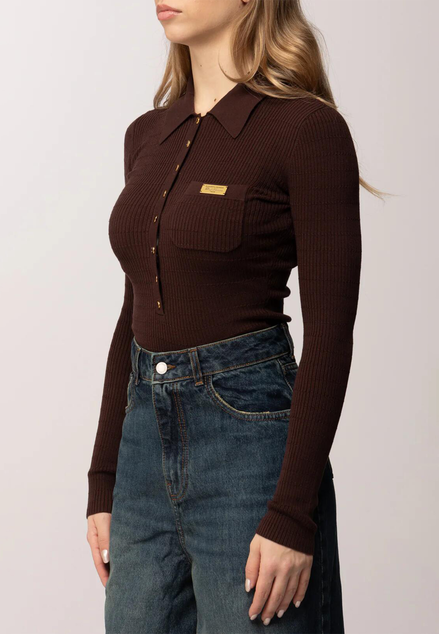

Боди ELISABETTA FRANCHI, Коричневый, Коричневый