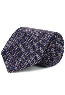 Темно-синий галстук с геометрическим узором BRIONI