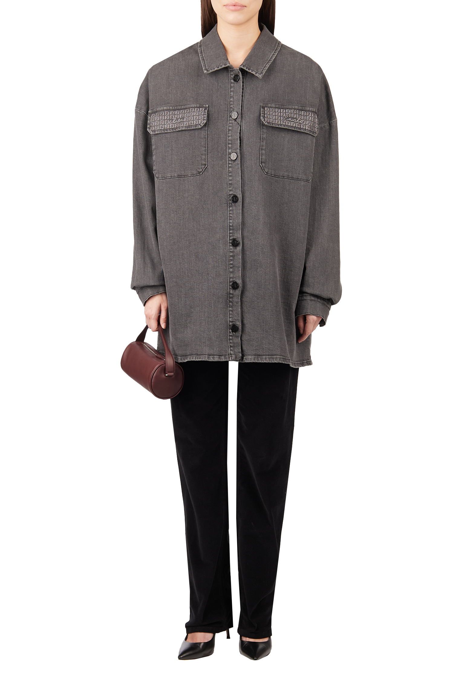 

Рубашка ELISA FANTI, Серый, Серый