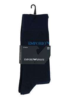 Длинные носки с голубым принтом EMPORIO ARMANI