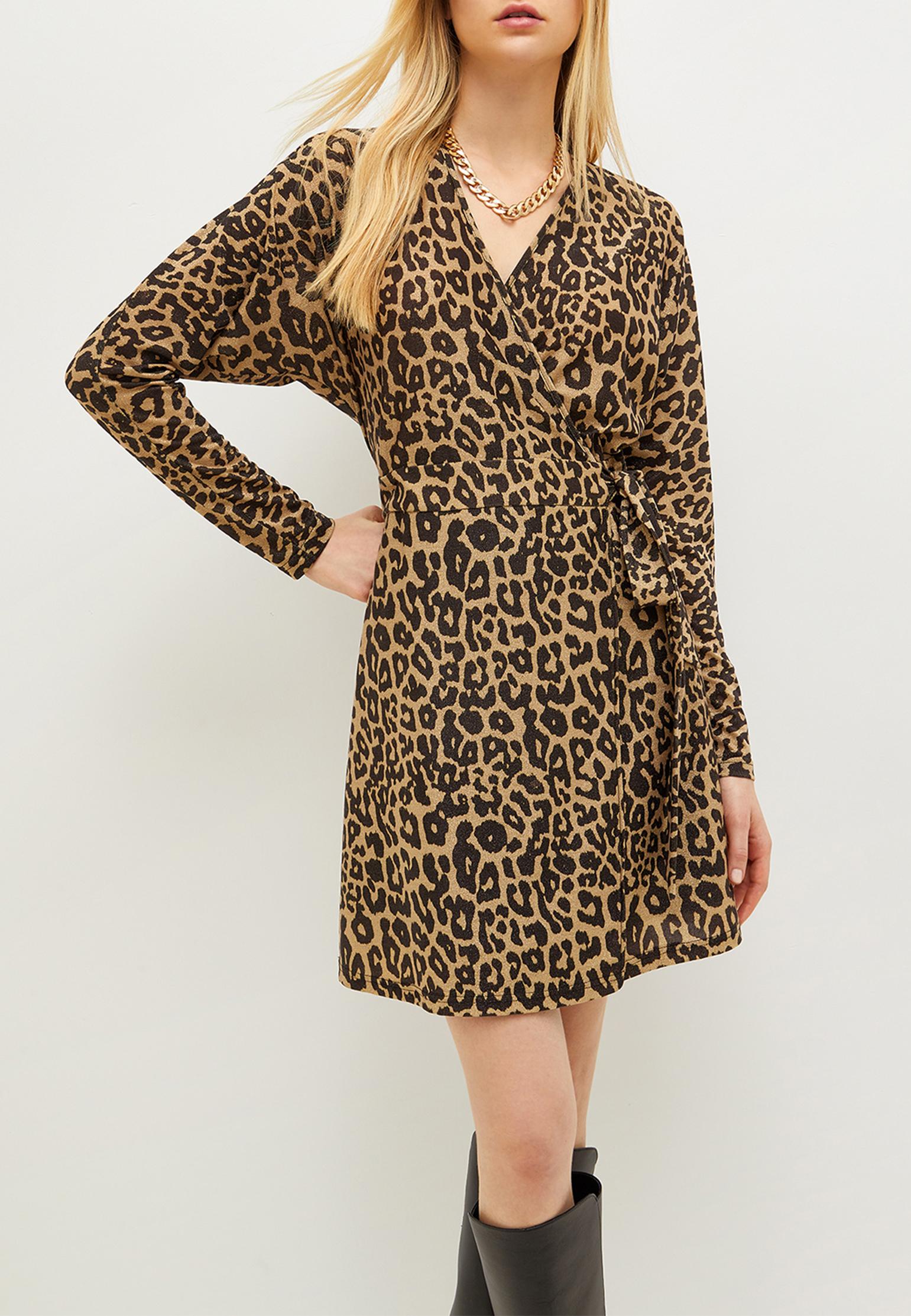Платье LIU JO Леопардовый, размер 46 148342 - фото 1