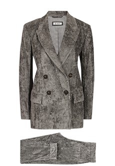 Вельветовый костюм с двубортным пиджаком CAPPELLINI BY PESERICO