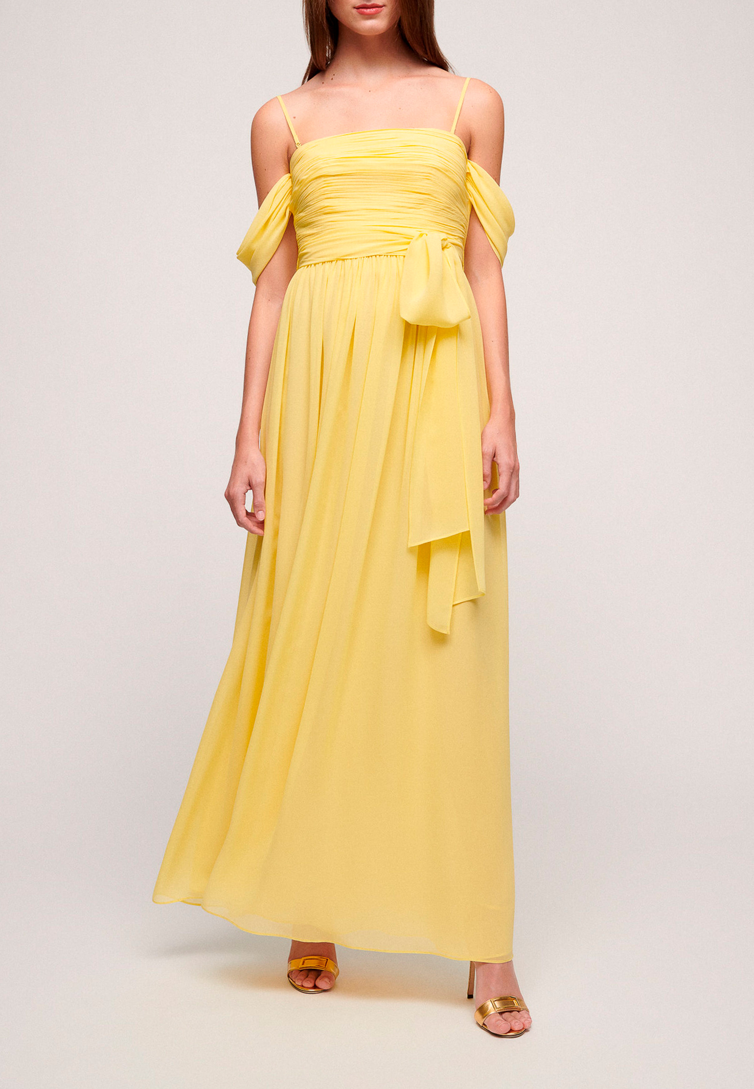 Платье LUISA SPAGNOLI Желтый, размер 40 151193 - фото 1