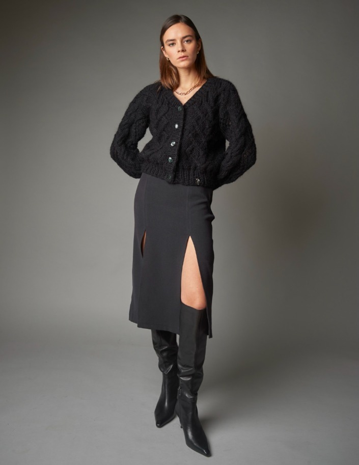 

Фактурный кардиган "Cleo" AZUR, Черный, Черный