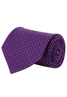 Лиловый галстук из шелка STEFANO RICCI