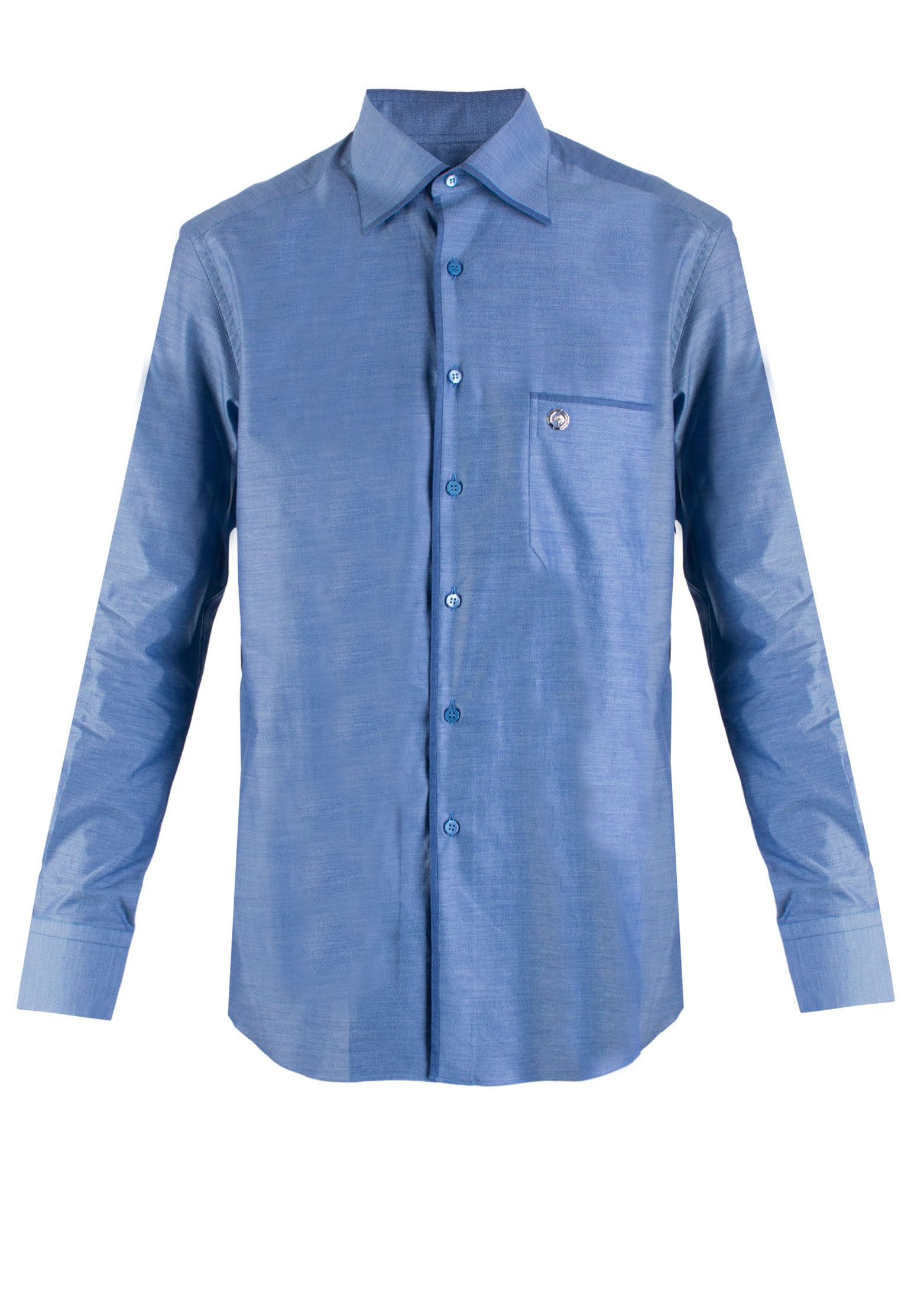 Хлопковая рубашка STEFANO RICCI Голубой, размер 39 86227 - фото 1