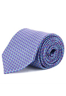 Сиреневый галстук с объемным принтом ZILLI