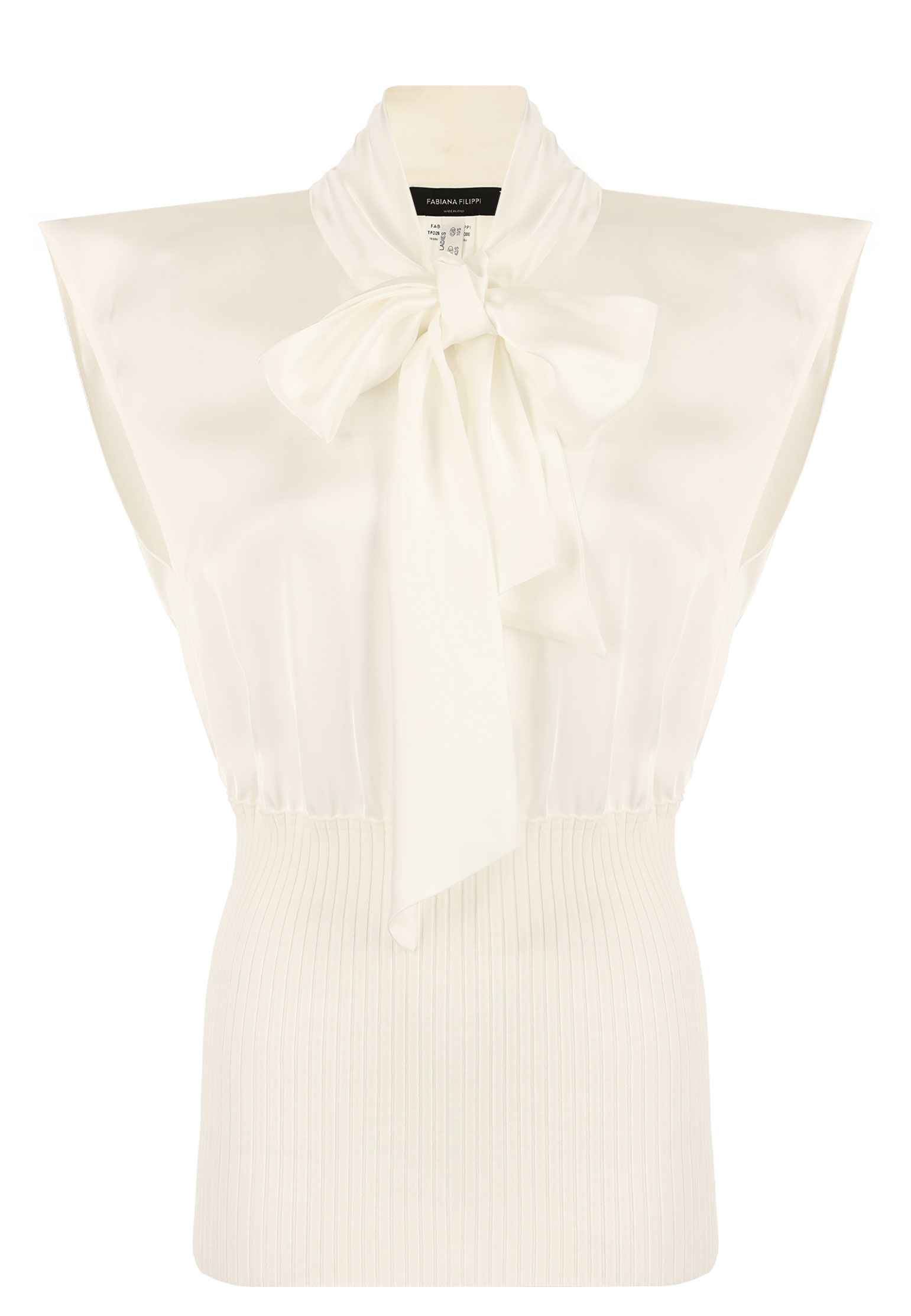 Блуза FABIANA FILIPPI Белый, размер 40 174283 - фото 1