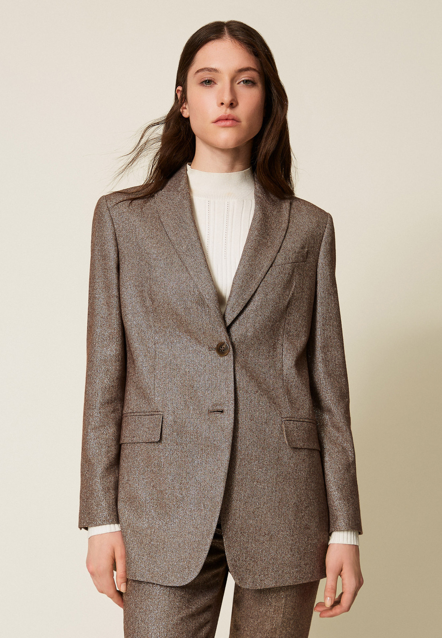 

Жакет TWINSET Milano, Коричневый, Коричневый