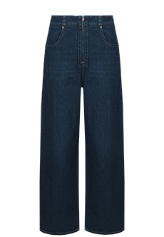 Широкие джинсы с поясом на молнии MM6 MM6 Maison Margiela