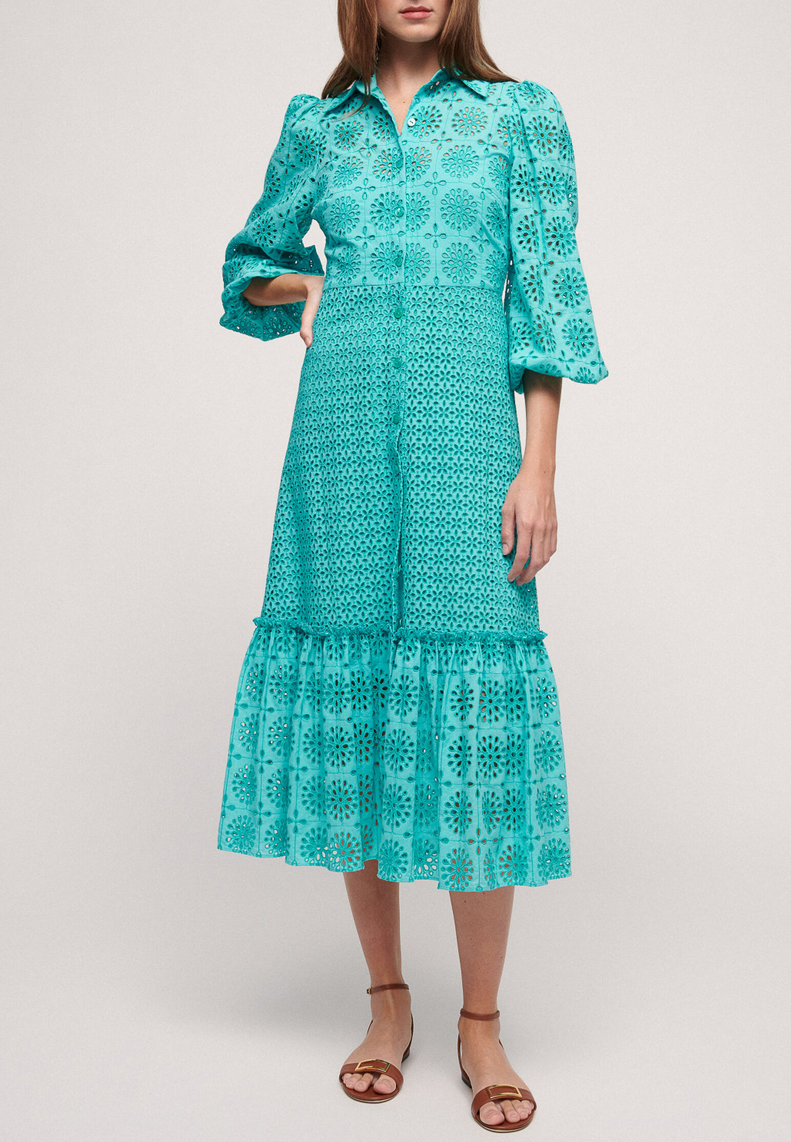 Платье LUISA SPAGNOLI Голубой, размер M 151451 - фото 1
