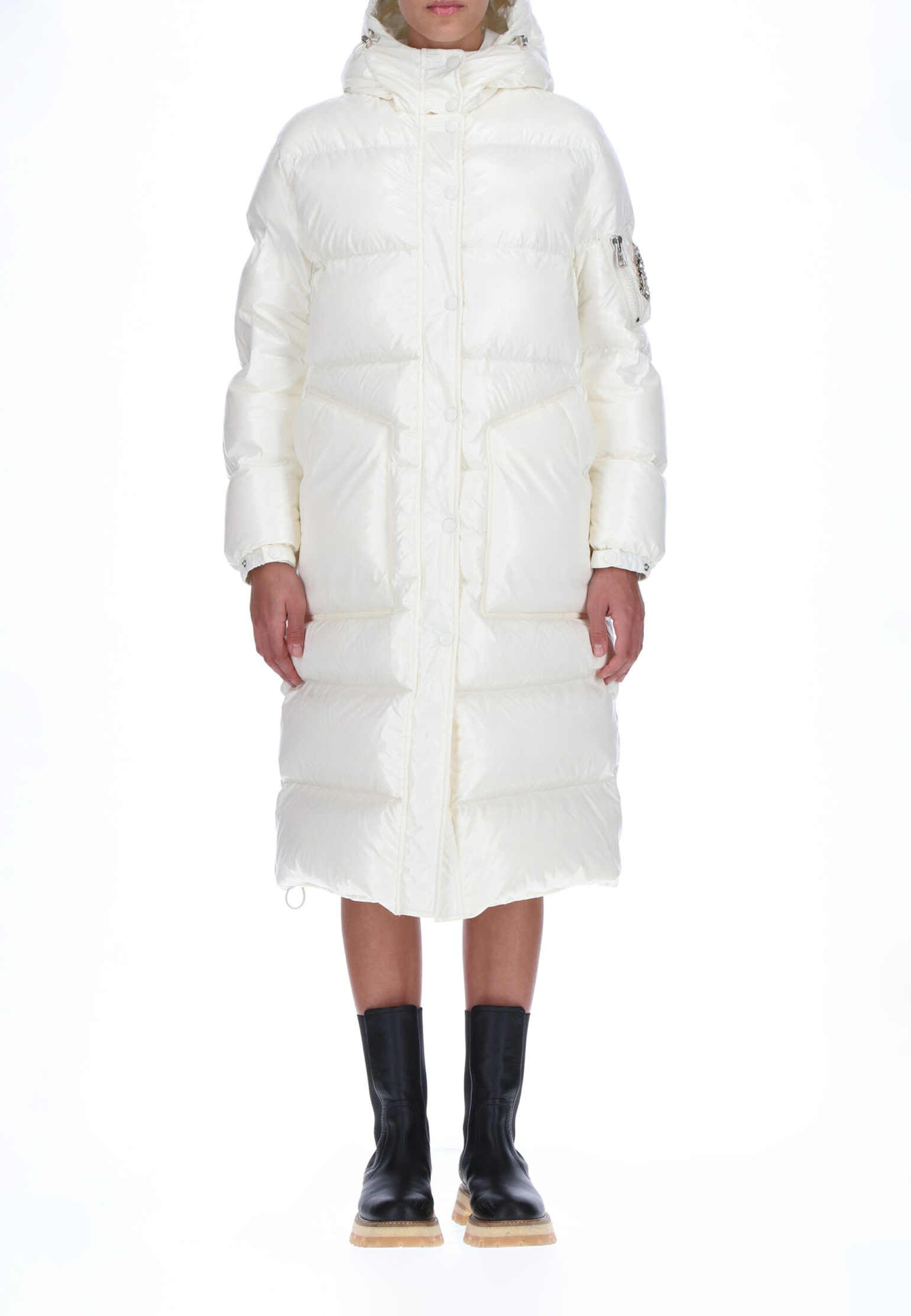 

Пуховик ERMANNO SCERVINO, Белый, Белый