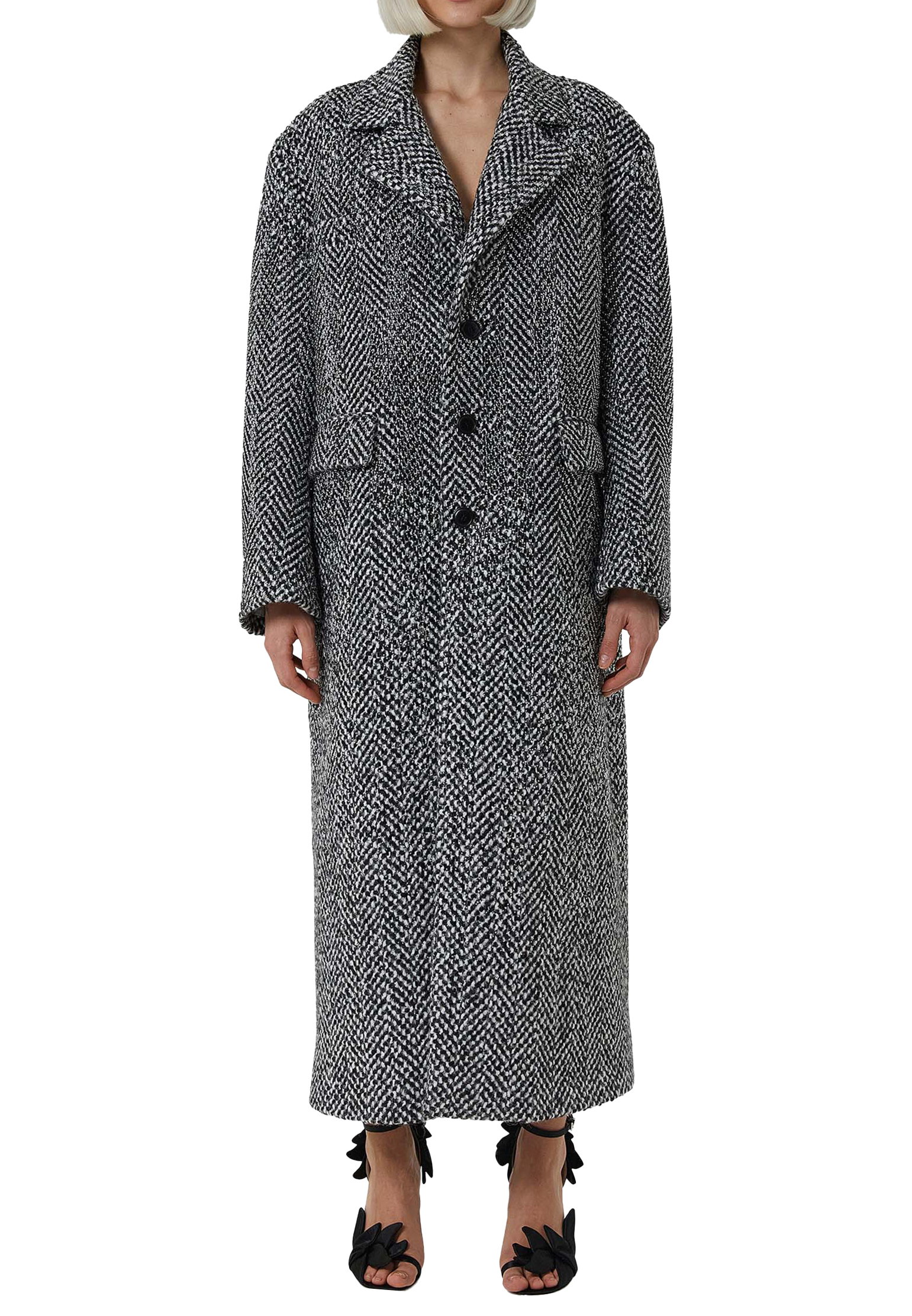 

Пальто ERMANNO SCERVINO, Серый, Серый