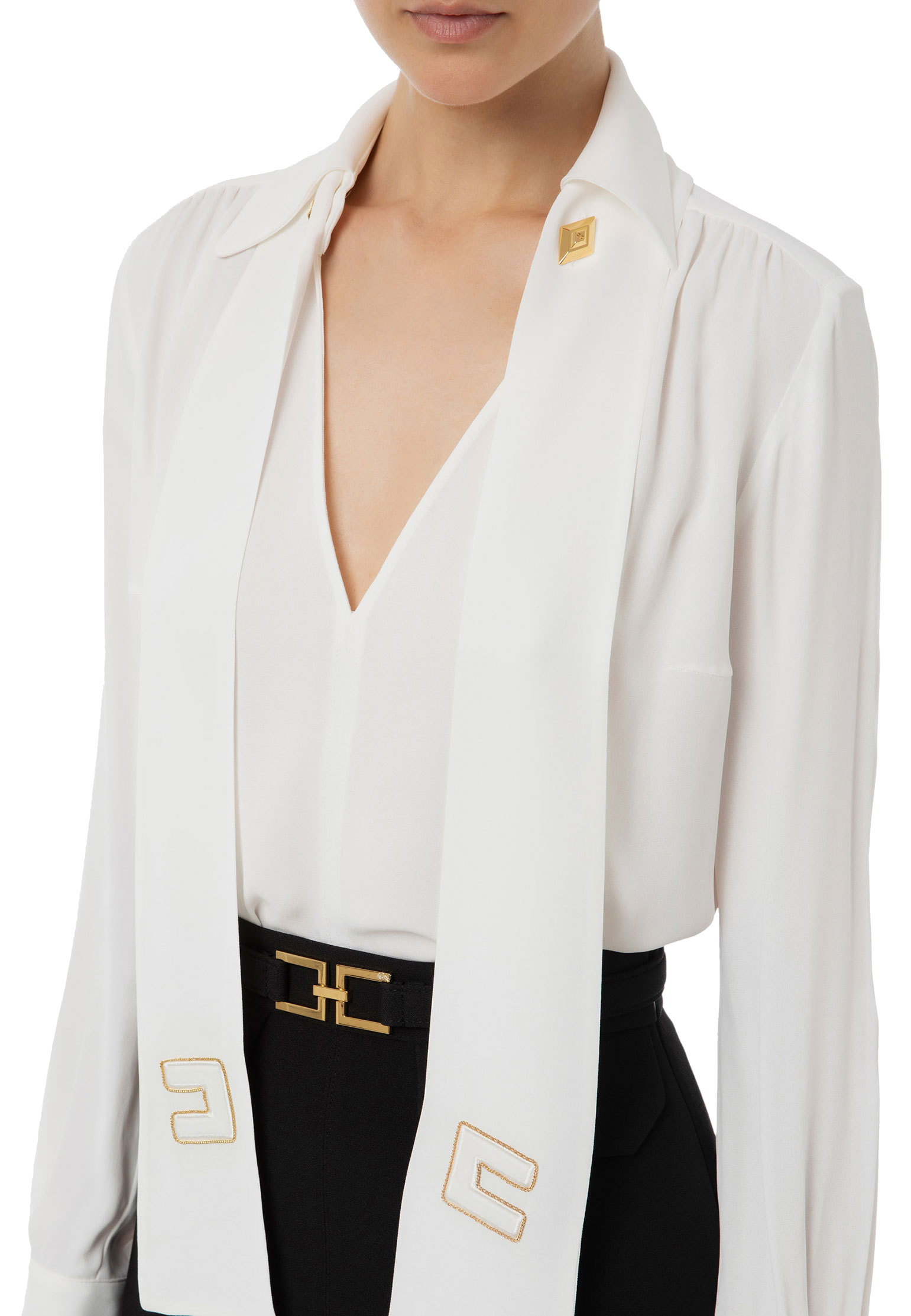 

Блуза ELISABETTA FRANCHI, Белый, Белый