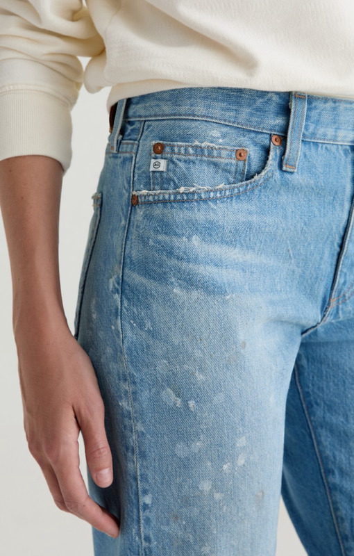 Джинсы с потертостями AG Jeans