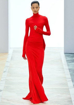 Ярко-красное платье Fendi