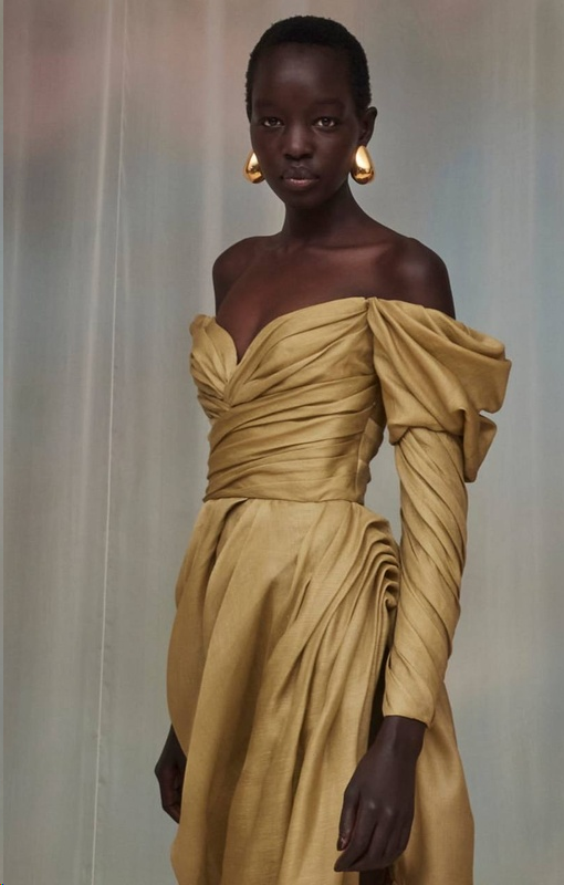 Золотое платье Zimmermann
