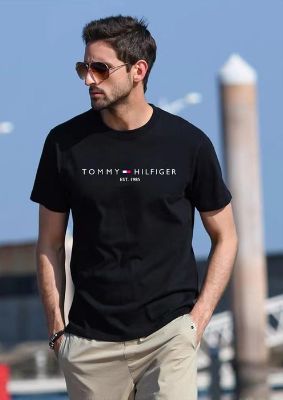 Черная мужская футболка Томми Хилфигер